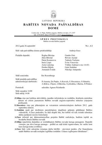 Protokols Nr. 12 - BabÄ«tes novads