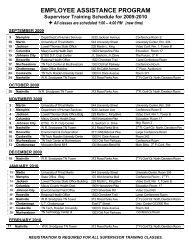 2009-2010 Training Schedule - Human Resources