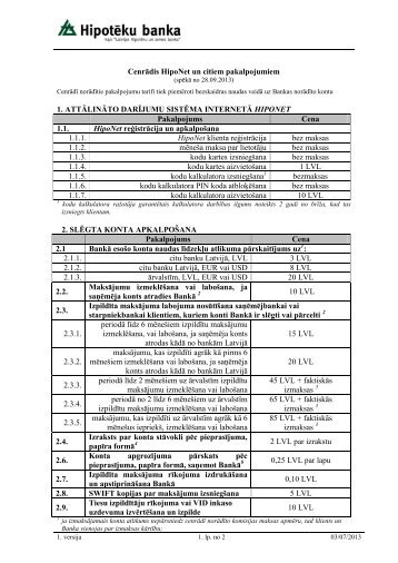 CenrÄdis HipoNet un citiem pakalpojumiem 1. ATTÄLINÄTO ...