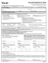 rolloVer/tranSfer oUt form - Human Resources