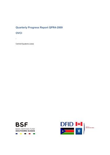 OVCI QPR 2009 - 04.pdf - Basic Services Fund SOUTH SUDAN