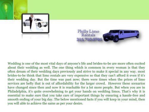 Amaze Your Guests With Arriving in a Lavishing Wedding Limo