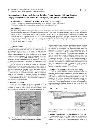 S03-13 ProspecciÃ³n geofÃ­sica en el sistema de fallas Amer-Brugent ...