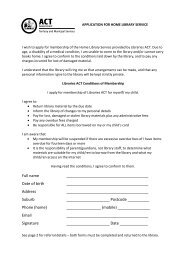 Download a Home Library Service Application form ... - Libraries ACT