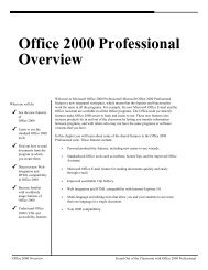 MS Office 2000 Professional Overview
