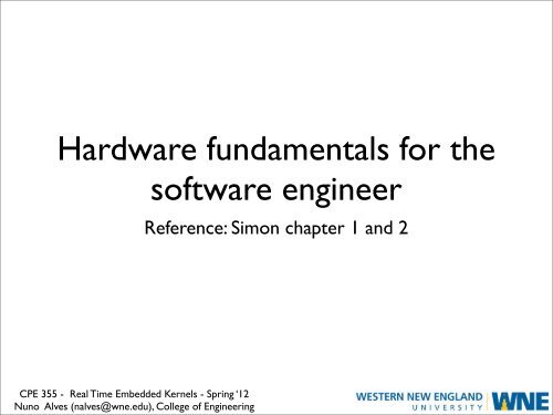 Hardware fundamentals for the software engineer - Nuno Alves