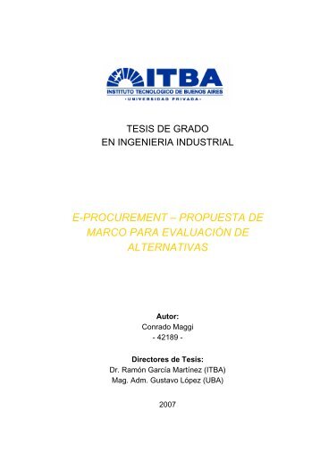 E-Procurement - Propuesta de Marco para EvaluaciÃ³n ... - Iidia.com.ar