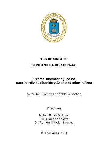 TESIS DE MAGISTER EN INGENIERÃA DEL SOFTWARE - Iidia.com.ar