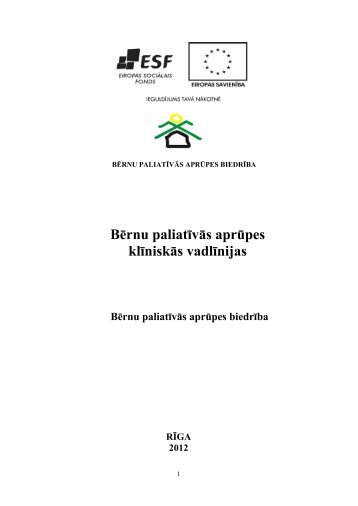 BÄrnu paliatÄ«vÄs aprÅ«pes klÄ«niskÄs vadlÄ«nijas - NacionÄlais veselÄ«bas ...