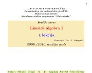 LineÂ¯arÂ¯a algebra I 1.lekcija