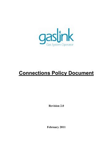 Gas Connections Policy - Bord Gais Networks