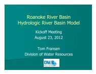 Roanoke Model - Division of Water Resources