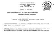 Meriden Archery Club Stephanie Hall memorial fita star world record ...