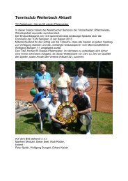 Spielbericht 9. Spieltag 2013 - 1. Tennisclub Weilerbach 1976 e.V.