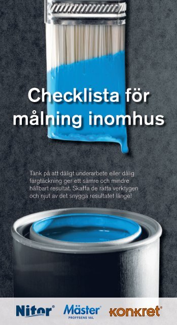 Checklista fÃ¶r mÃ¥lning inomhus