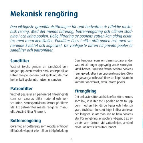 Mekanisk rengöring Mekanisk rengöring