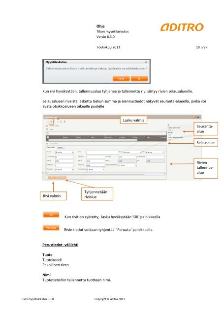 Tikon web-myyntilaskutus 6.3.0 kÃ¤yttÃ¶ohje (pdf)