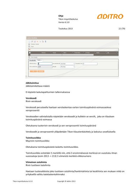 Tikon web-myyntilaskutus 6.3.0 kÃ¤yttÃ¶ohje (pdf)