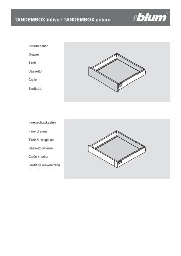 TANDEMBOX intivo / TANDEMBOX antaro - iFORM