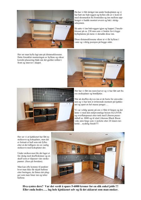 Kreg kjøkkenfornyelse - Gustavsen