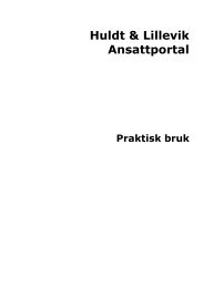 Huldt & Lillevik Ansattportal