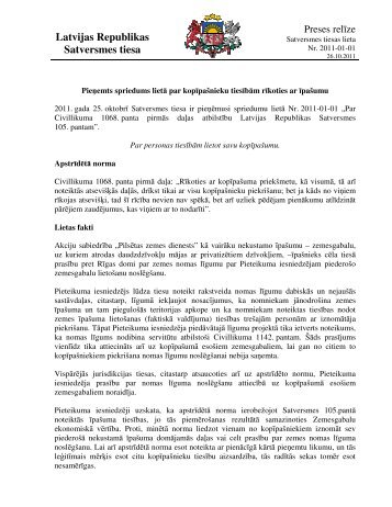 RelÄ«ze par spriedumu - Satversmes tiesa