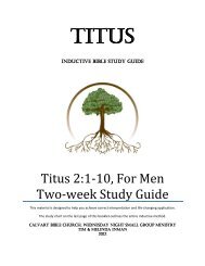 Titus 2:1-10, For Men Two-week Study Guide - Calvary Bible Church