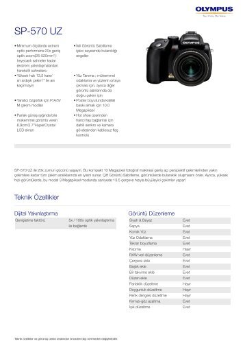 SP-570 UZ, Olympus, Compact Cameras