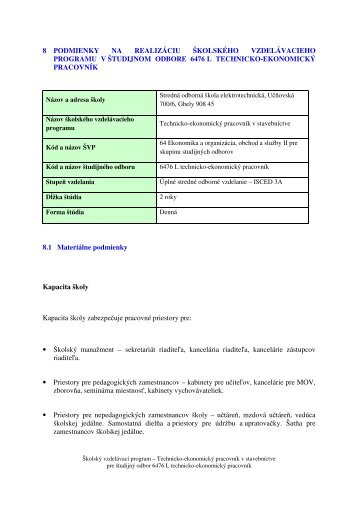 záver - Stredná odborná škola elektrotechnická