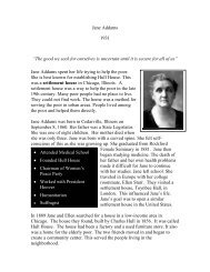 Jane Addams - The Nobel Peace Laureate Project