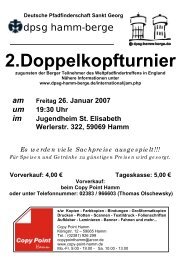 2.Doppelkopfturnier - DPSG Hamm-Berge