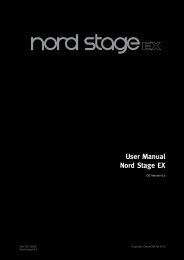 User Manual Nord Stage EX - Clavia