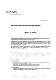 FICHE DE POSTE