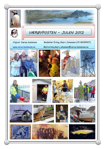 VÃRÃYPOSTEN â JULEN 2012 - VÃ¦rÃ¸y Kommune