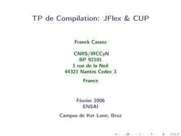 TP de Compilation: JFlex & CUP - irccyn.fr