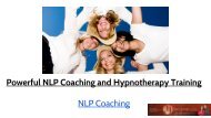 Powerful NLP Coaching and Hypnotherapy Training NLP Coaching