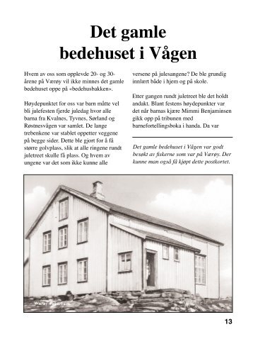 Det gamle bedehuset i VÃ¥gen. (pdf) - varoyrhs.com