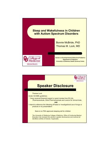 McBride/Lock Powerpoint Handout - Oklahoma Autism Network