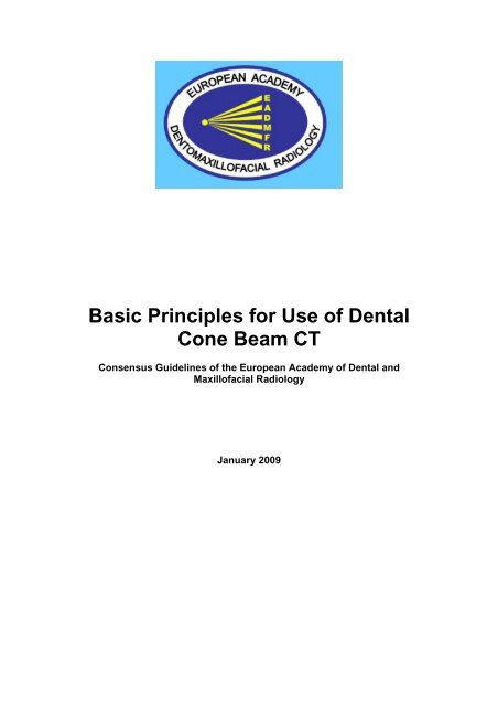 Basic Principles for Use of Dental Cone Beam CT