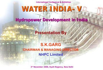 Hydropower Development in India - KW Conferences