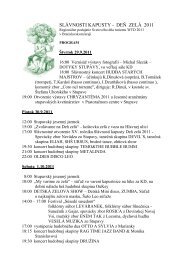 Program podujatia - Mesto Stupava