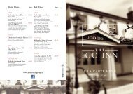 A LA CARTE MENU Tel - John Brady Group