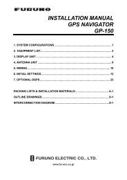 Furuno Gp150 Installation Manual D Pdf Yachtronics