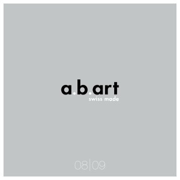 a.b.art Prospekt 08/09 - Über a.b.art