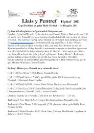 Llais y Pentref Hydref 2011 - Llanpumsaint Community Information ...