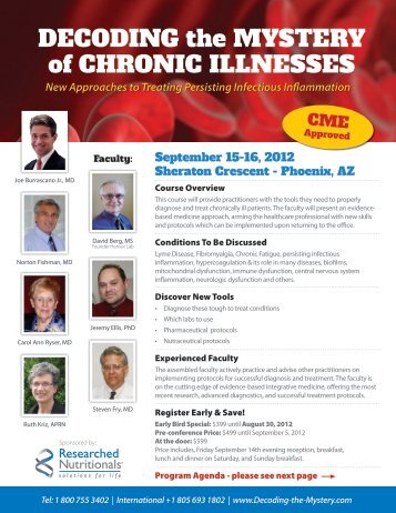 DECODING the MYSTERY of CHRONIC ILLNESSES