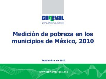 La pobreza en MÃ©xico, 2010 - Cefim