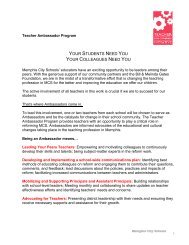 Create a teacher-ambassador program in your school - TNTP