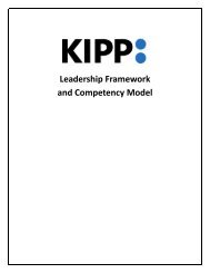 KIPP Leadership Framework and Competency Model FINAL - TNTP