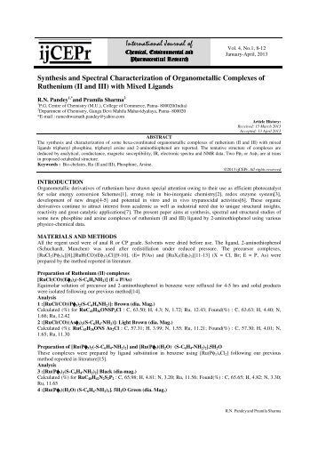 (II and III) with Mixed Ligands - International Journal of Chemical ...